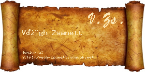 Végh Zsanett névjegykártya